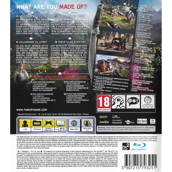 Far Cry 4 Limited Edition Playstation 3 PS3 Nordic (Brukt)