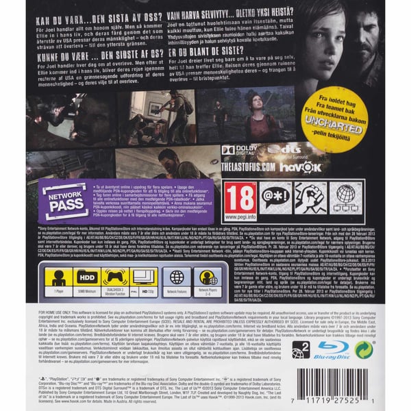 The Last of Us Playstation 3 PS3 (Käytetty)