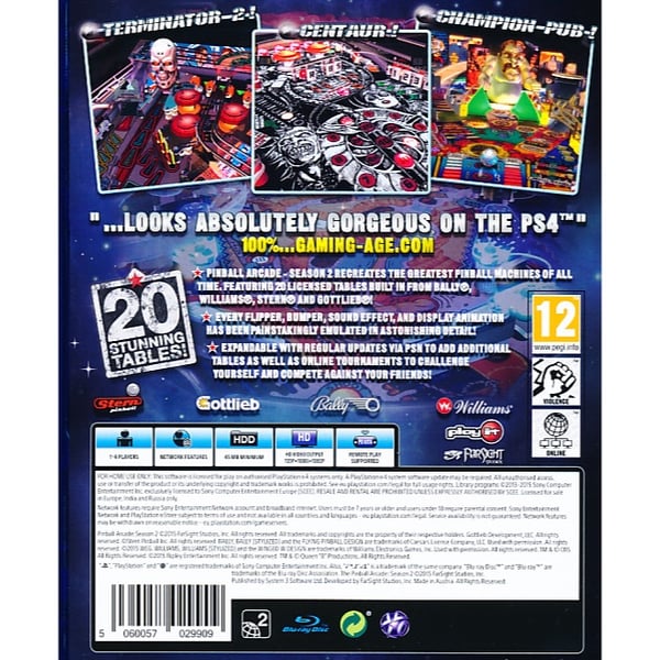 The Pinball Arcade Season 2 Playstation 4 PS4