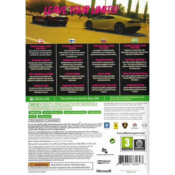 Forza Horizon 2 Xbox 360 Nordic (Brugt)