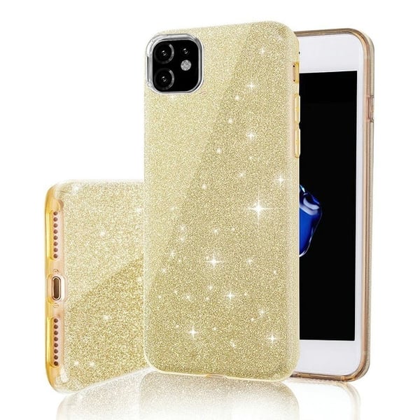 iPhone X / XS - 3in1 Glitter Elegant Blød Cover - Guld