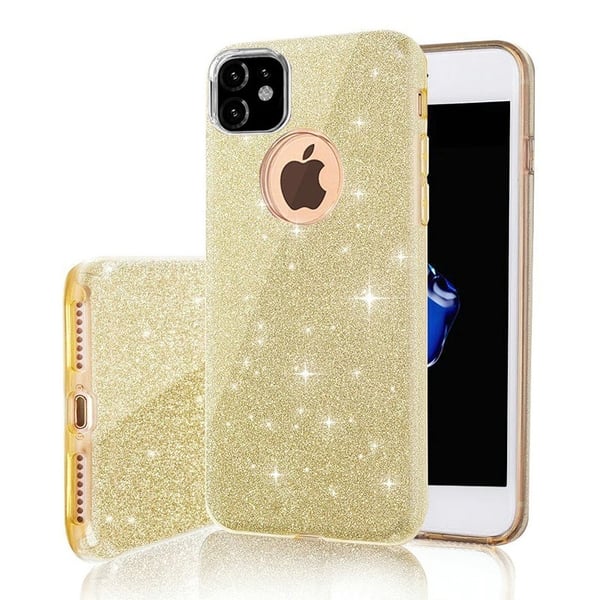 iPhone X / XS - 3in1 Glitter Elegant Blød Cover - Guld