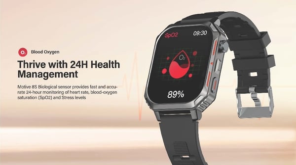 Riversong Smartwatch Motive 8s Bluetooth-opkald Space Gray