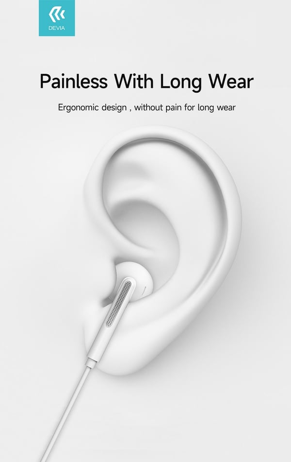 USB-C In-Ear Hi-Fi Hovedtelefoner med Mikrofon iPhone 15,16, 17 /Samsung /Android -Hvid