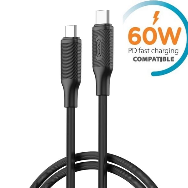 60W USB-C–USB-C PD-pikalatauskaapeli Samsungille, iPhone 15/16/17/18