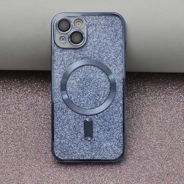iPhone 15 Pro - MagSafe 2in1 Glitter / Läpinäkyvä kromikuori