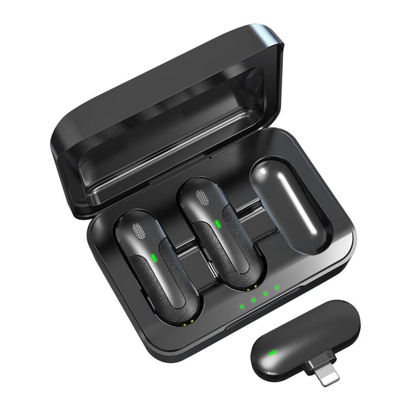 Devia Kintone 2-in-1 langaton mikrofoni Lightning-liittimellä – Musta