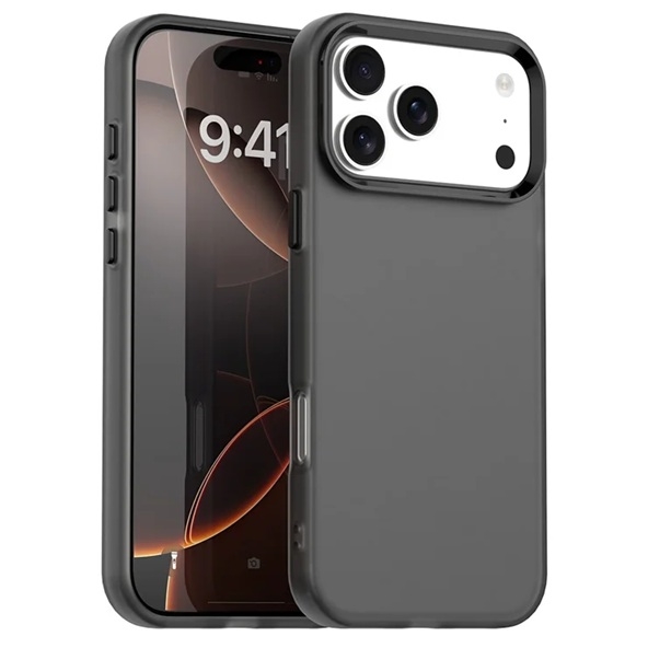 iPhone 17 Pro - Matta TPU Pehmeä Kuori - Musta