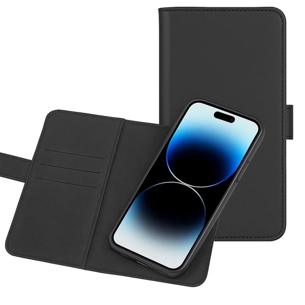 iPhone 14 Pro Max - DELTACO Økolæder 2-i-1 Aftageligt Pungcover, MagSafe-kompatibelt