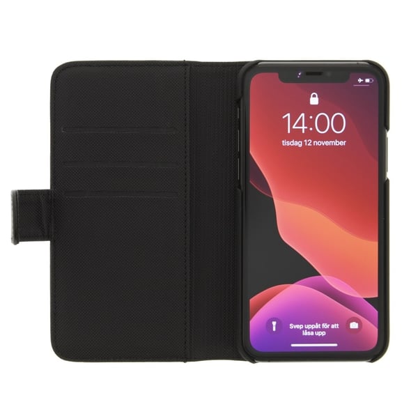iPhone 12 Pro Max - DELTACO Ekonahka 2-in-1 Irrotettava Lompakkokotelo Musta