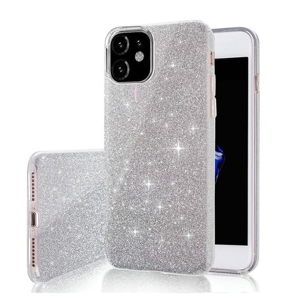 iPhone 17 Pro - 3in1 Glitter Elegant Pehmeä Kuori Hopea