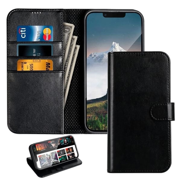 iPhone 17 - Book Case Mobilpung Sort