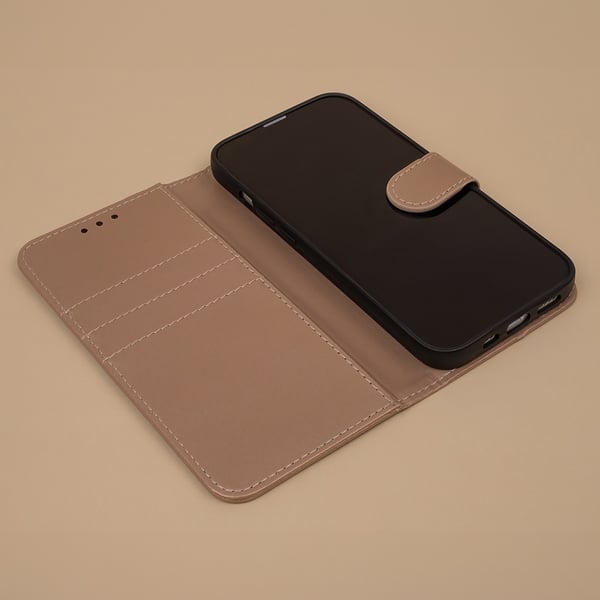iPhone 17 Pro Max - Book Case Cover Mobilpung Guld