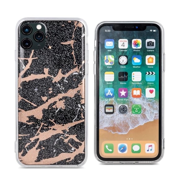 iPhone 11 Pro Max - Trendy Marmor Cover - Sort