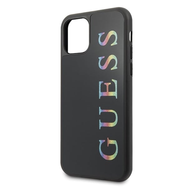 iPhone 11 - GUESS Original cover med Glitter Logo - Sort