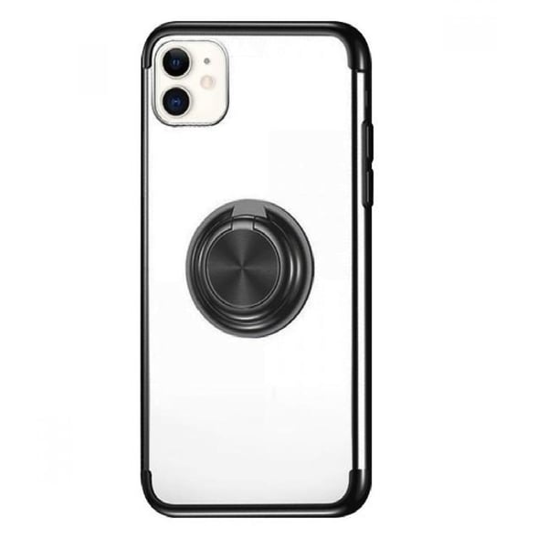 iPhone 11 - Bumper Ringholder TPU Beskyttelsescover - Sort ramme
