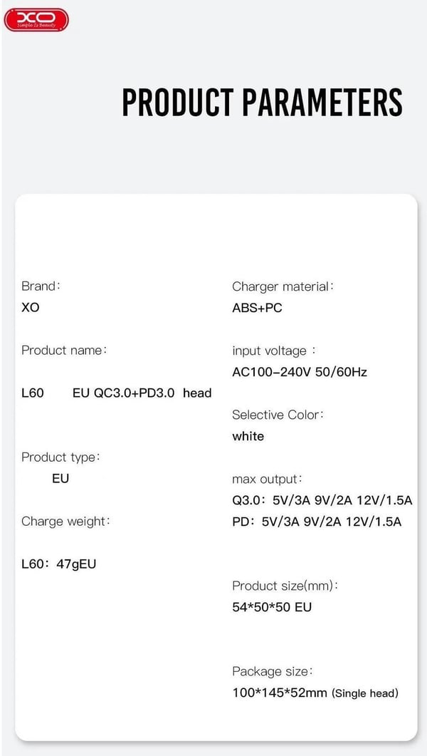 Hurtigoplader til iPhone / Samsung 18W PD USB-C Vægoplader