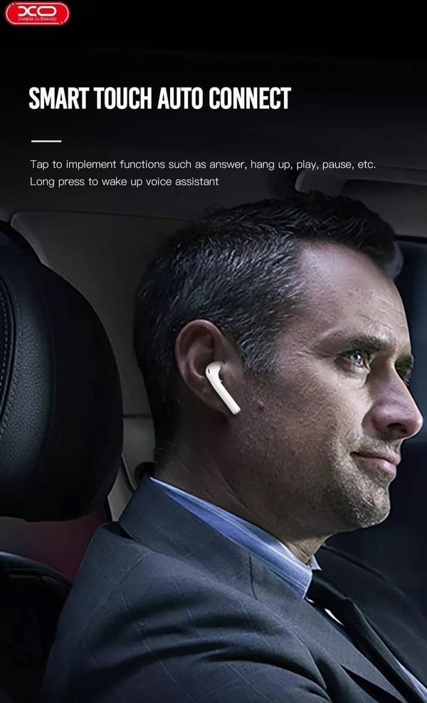 18W nopea autolaturi TWS Bluetooth 5.0 -kuulokkeilla - Valkoinen