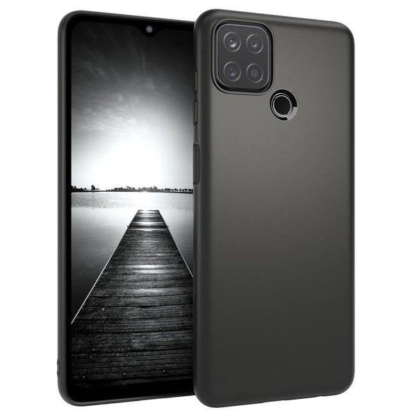 Realme C21 - Mat TPU Blødt Cover - Sort