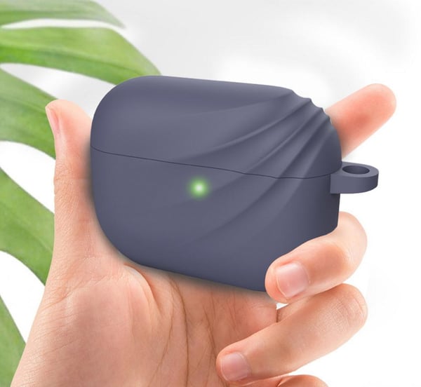 Devia-silikonisuojakotelo AirPods Prolle karabiinihaalla, suojaava latauskotelo
