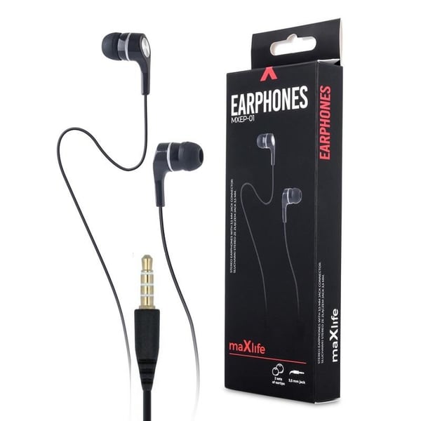 In-Ear Langalliset Kuulokkeet/Headset 3,5mm - Musta