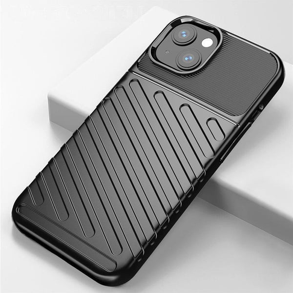 iPhone 13 - Thunder Fleksibelt Robust Slankt Cover - Sort