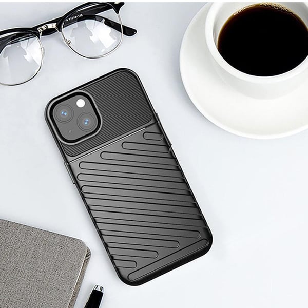 iPhone 13 - Thunder Fleksibelt Robust Slankt Cover - Sort