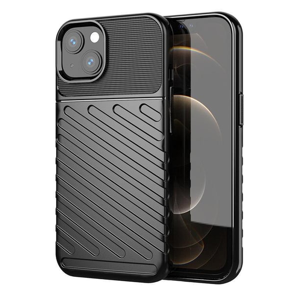iPhone 13 - Thunder Fleksibelt Robust Slankt Cover - Sort