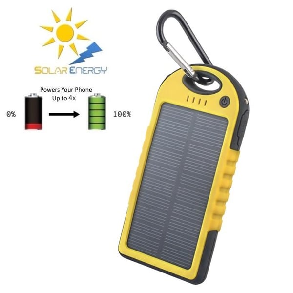 Forever 5000mAh Solar Powerbank til Mobiltelefoner & Tablets