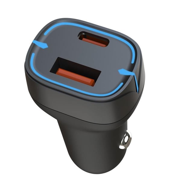 USB-C PD 3.0 / USB QC3.0 Biloplader 20W Til iPhone, Samsung