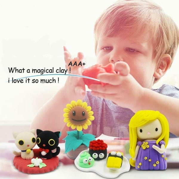12-pak Blød og Strækbar Bouncing Clay / Fluffy Slime