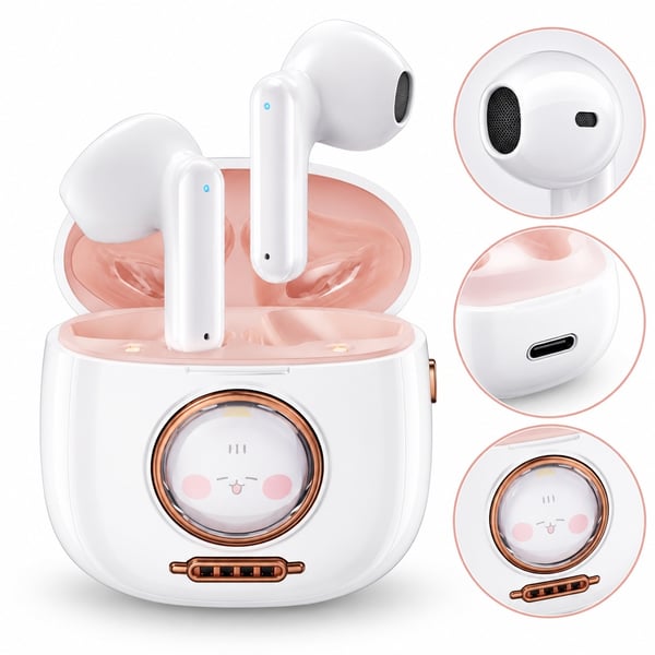 XO G6 TWS Langattomat Bluetooth 5.1 -kuulokkeet mikrofonilla ja latauskotelolla – Valkoinen