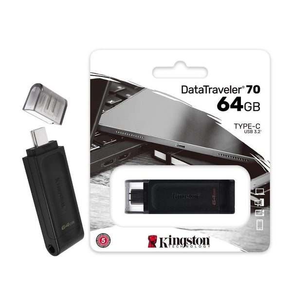 64GB Kingston DataTraveler USB 3.2 USB-C-liittimellä