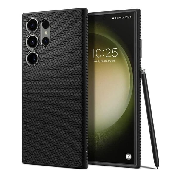 Samsung Galaxy S23 Ultra - SPIGEN Spigen Liquid Air -suojakuori, mattamusta