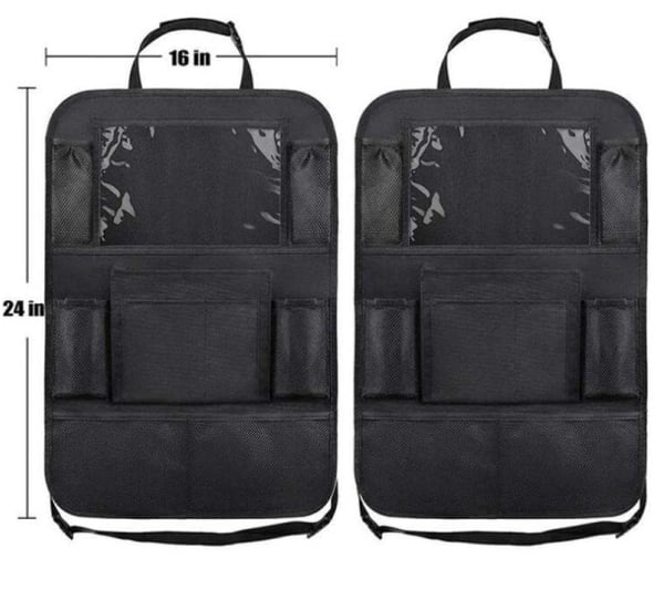 2-pack Förvaring till baksäte - Universal iPad-hållare för bil Svart