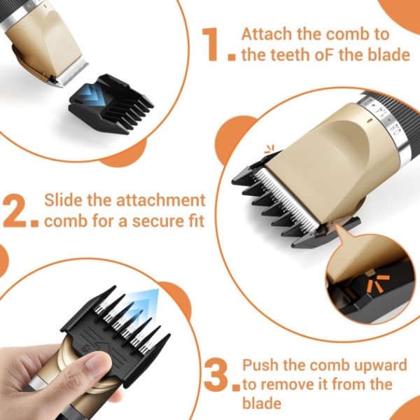 Professionell Pälstrimmer för Hund & Katt - Guld - Grooming Hair Clipper