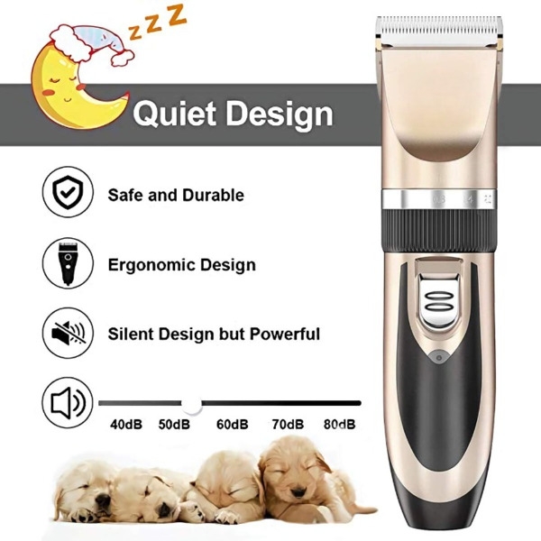 Professionell Pälstrimmer för Hund & Katt - Guld - Grooming Hair Clipper