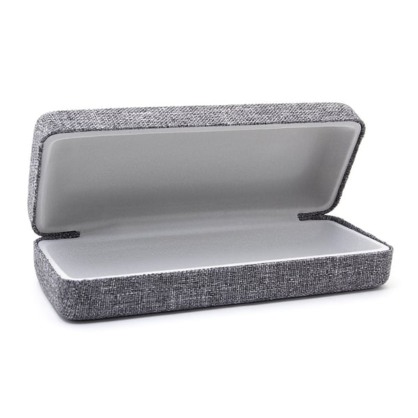 Stabilt Skyddande Hardcase Glasögonfodral Textil - Grå