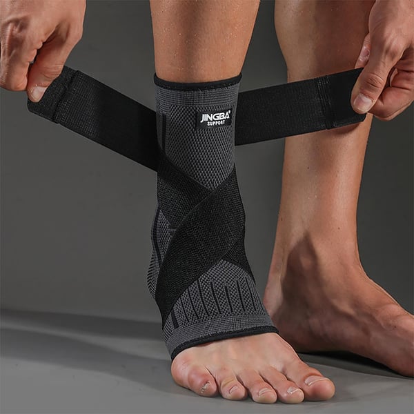 2-pack Svart ankelskydd med straps