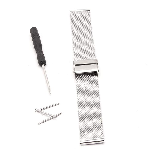Klockarmband mesh - Svart eller Silver 18 mm