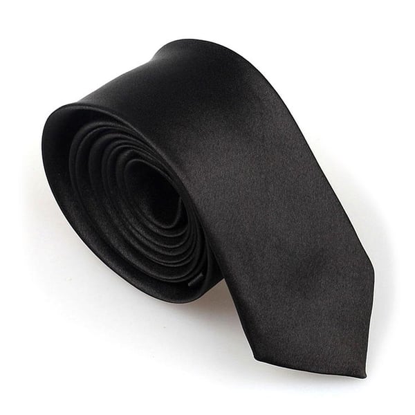 Smal / slimmad enfärgad slips - Olika färger