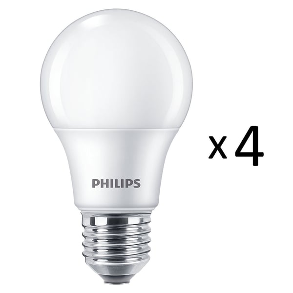 4 kpl LED E27 Normal Frost 60W 806lm