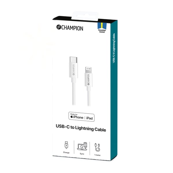 USB-C til Lightning-kabel 1m Hvid