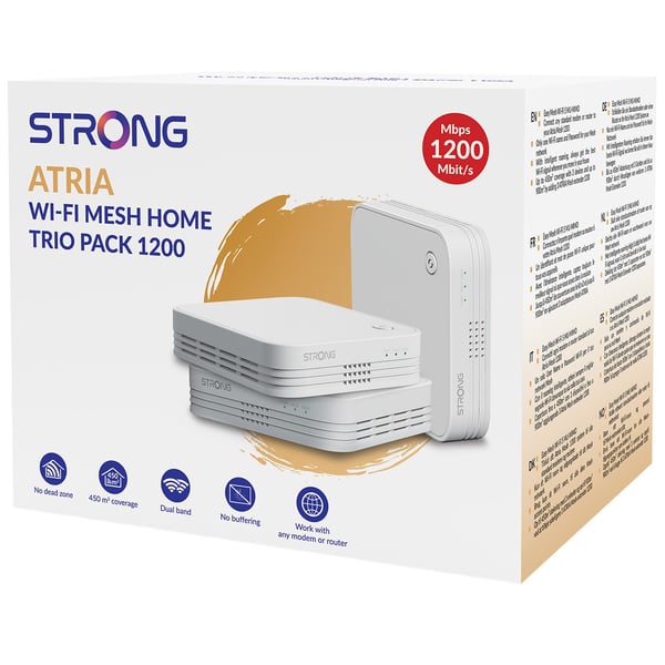 Atria WiFi Mesh 1200 Hjemmesett 2,4+5GHz 3-pakning