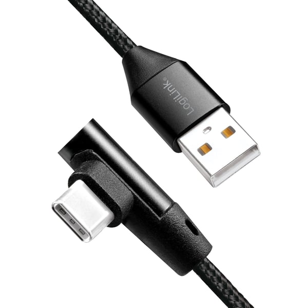Vinklad USB-C-kabel USB 2.0 Max 15W 0,3m