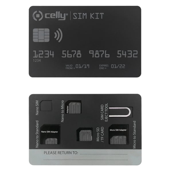 SIM-sett SIM-kortadaptere 3-pakning