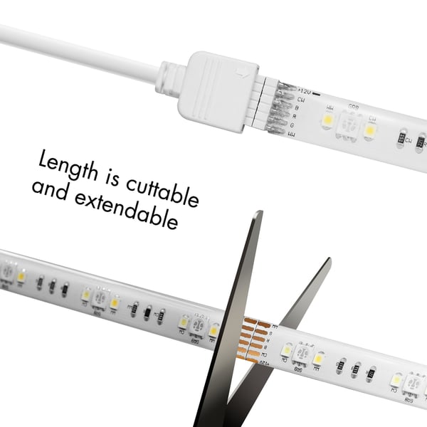 Smart RGB+CCT (RGB + Varm-kald hvit) Lys-strip 5m WiFi Tuya