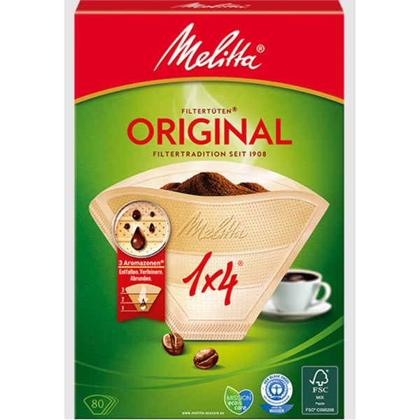 Kaffefilter Orginal 1X4 Oblekta 80-pack 18st DFP