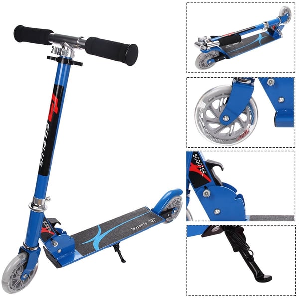 Scooter sparkesykkel sparkesykkel barnescooter byscooter sammenleggbar opp til 70KG-blå