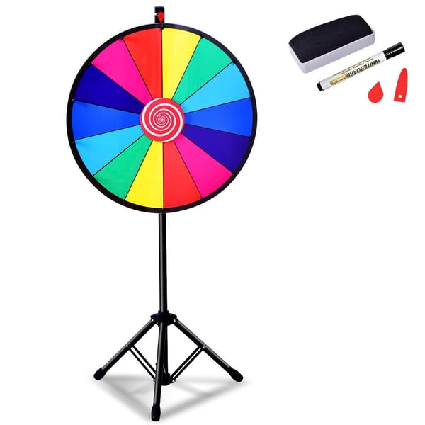 φ 60 cm Wheel of Fortune Toy Color Wheel-spel för lotterispel Ordspel 24"